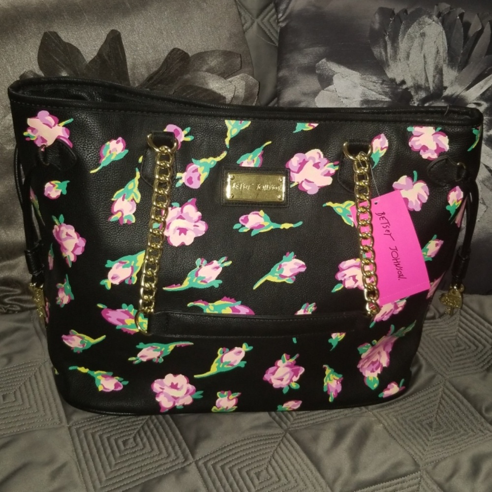 NWT Betsey Johnson Floral Bag